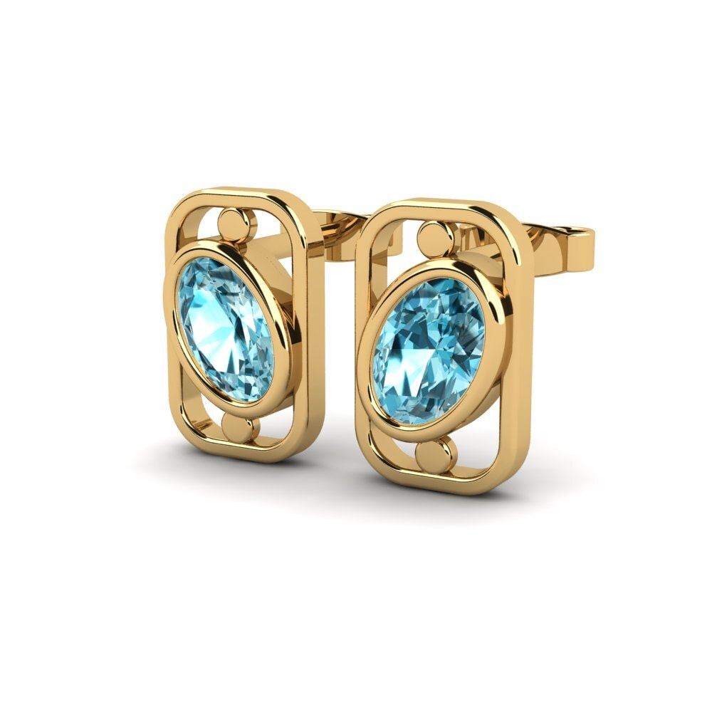 Đá Zircon Xanh Bông tai nữ Abetter