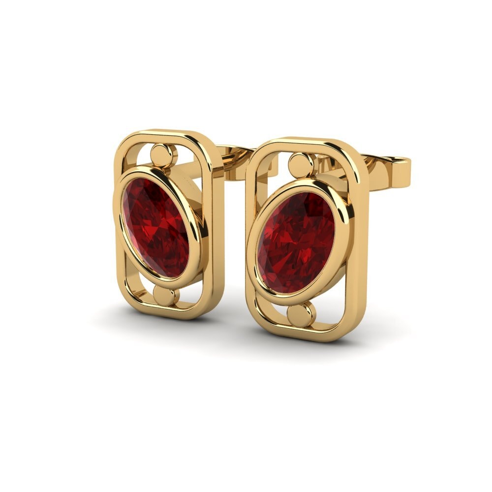 Đá Ruby (Đá nhân tạo) Bông tai nữ Abetter