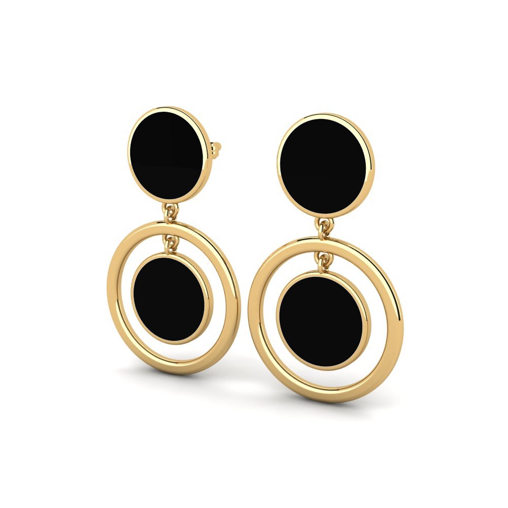 9k Oro Amarillo Pendientes Ablest
