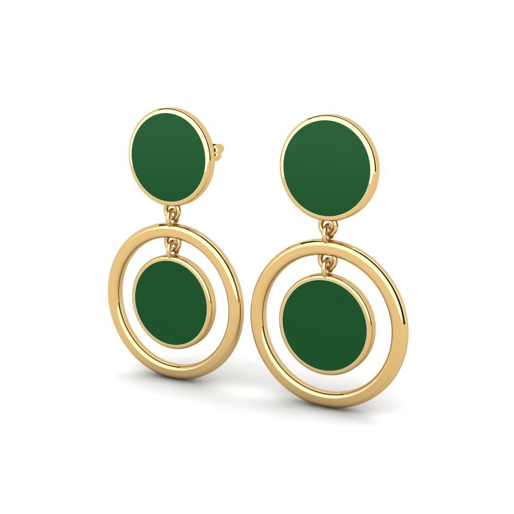 9k Oro Amarillo Pendientes Ablest