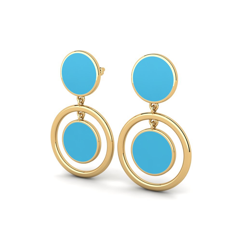 9k Oro Amarillo Pendientes Ablest