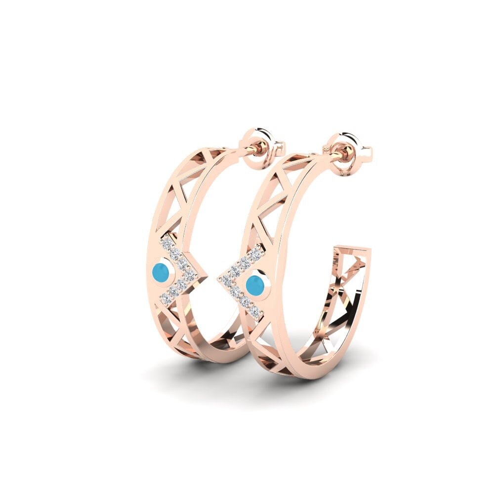 14k Rose Gold Women's Earring Accurately