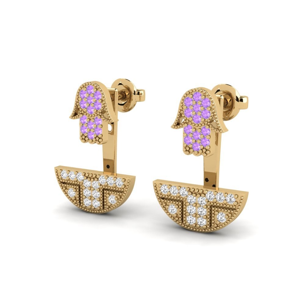 Amethyst Women's Earring Achelois - B