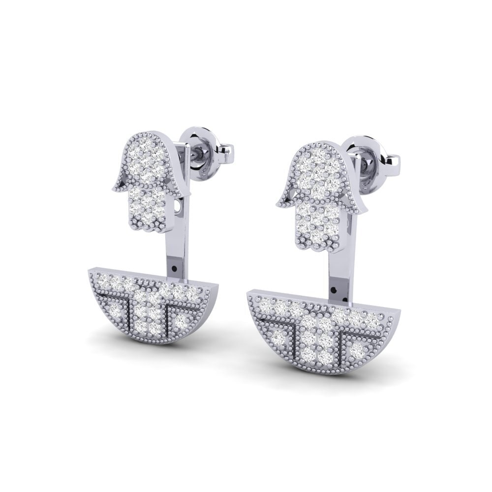 950 Platinum Women's Earring Achelois - B