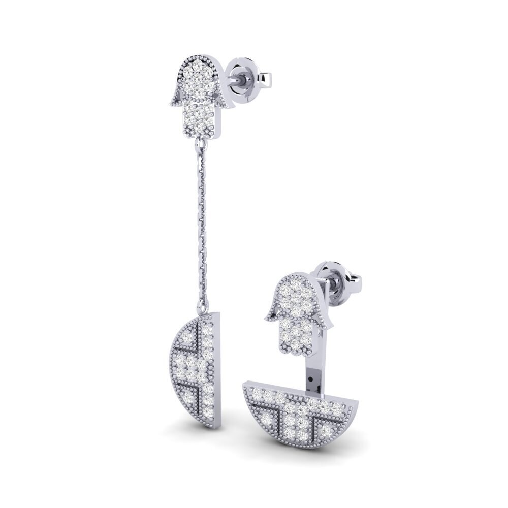 950 Platinum Women's Earring Achelois - SET