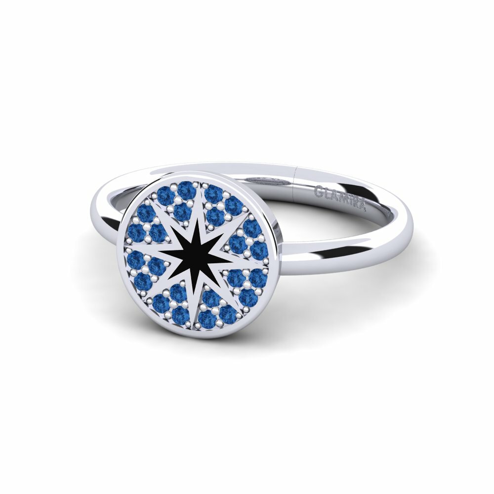 Dark Blue Zirconia Ring Acheres