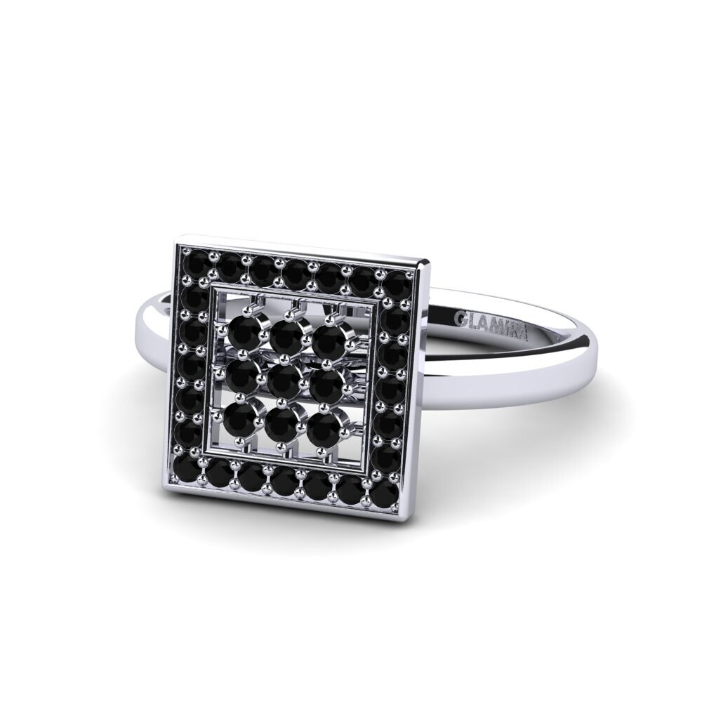 Black Diamond Engagement Ring Achernar