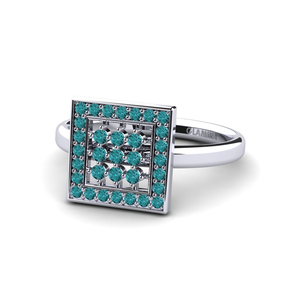 Blue Diamond Engagement Ring Achernar