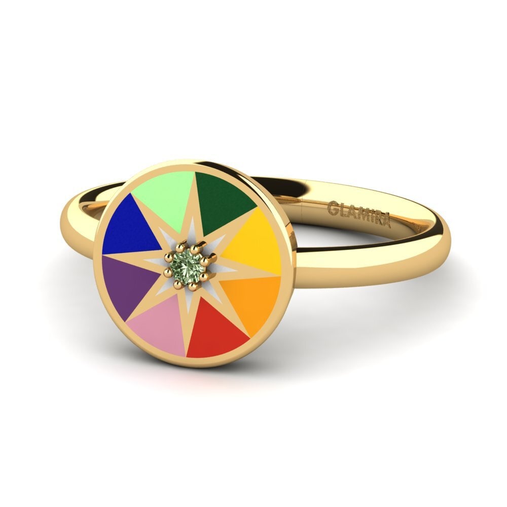 Grüner Diamant Ring Acheux