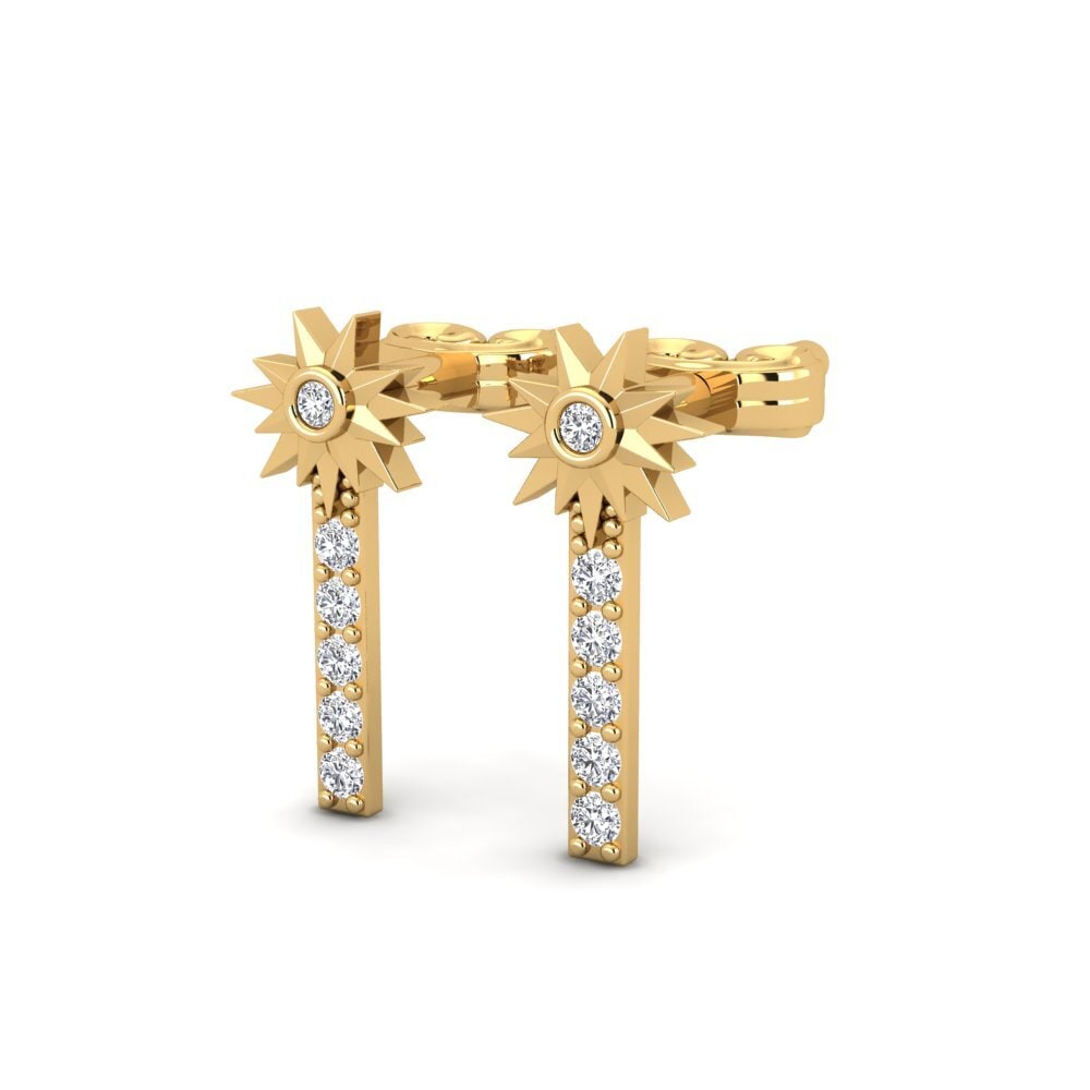 14ct Yellow Gold Women's Earring Achlys