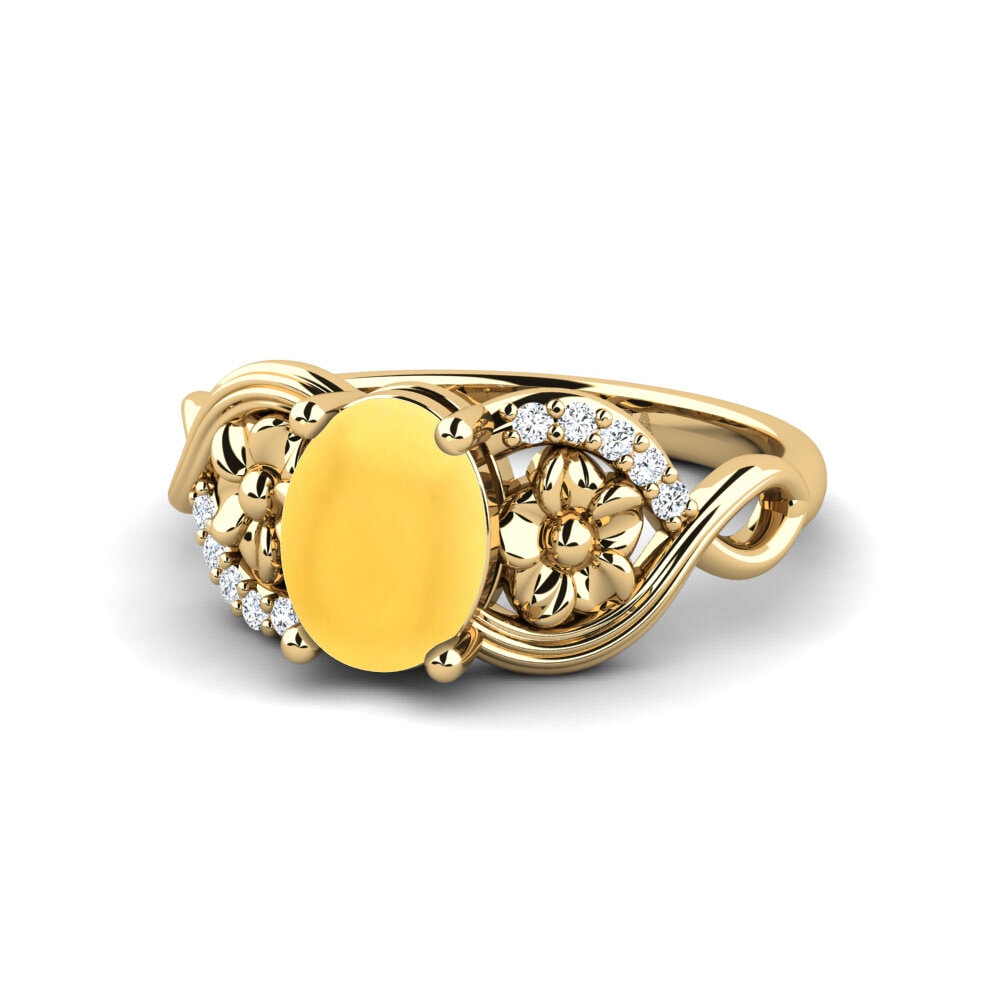 Halo Citrine Rings