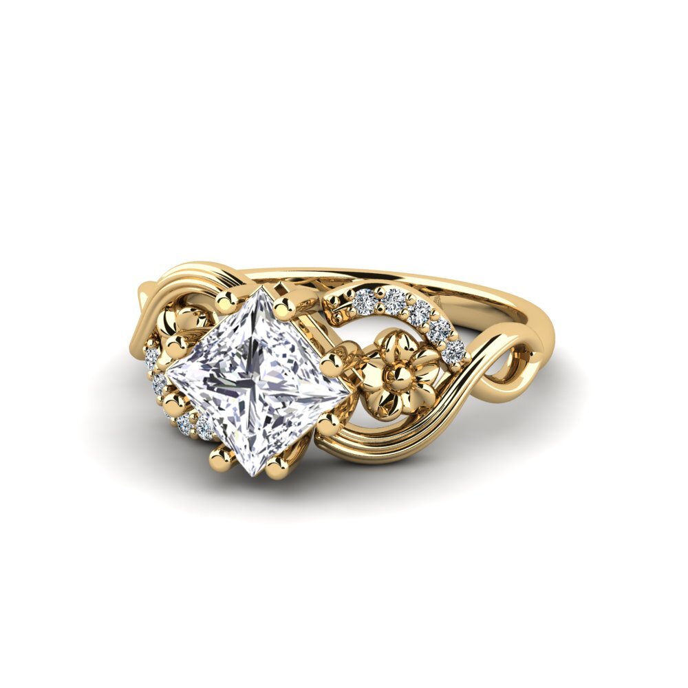 Lab Grown Diamond Engagement Ring Acrog - Princess