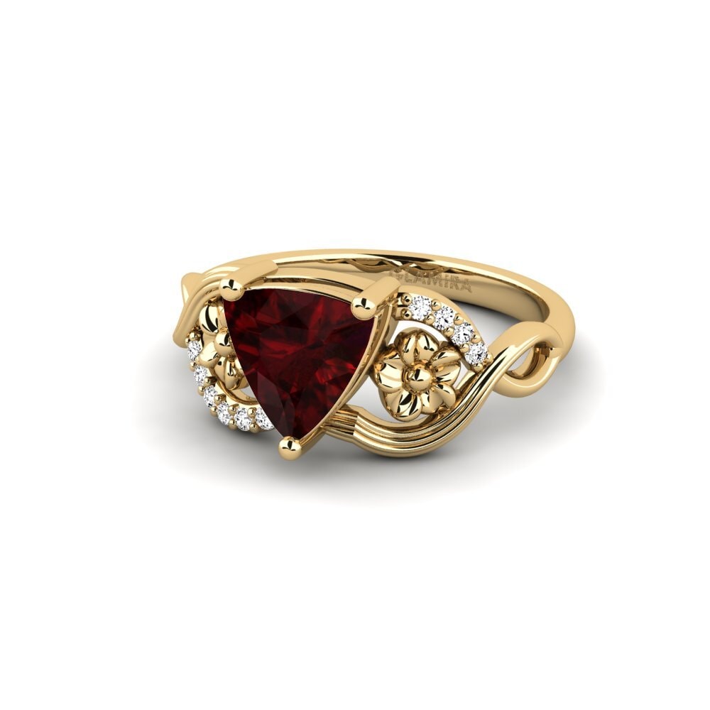 Trillion Garnet Engagement Ring Acrog - Trillion