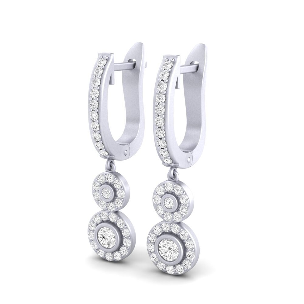 White sapphire Women's Earring Acrostiche