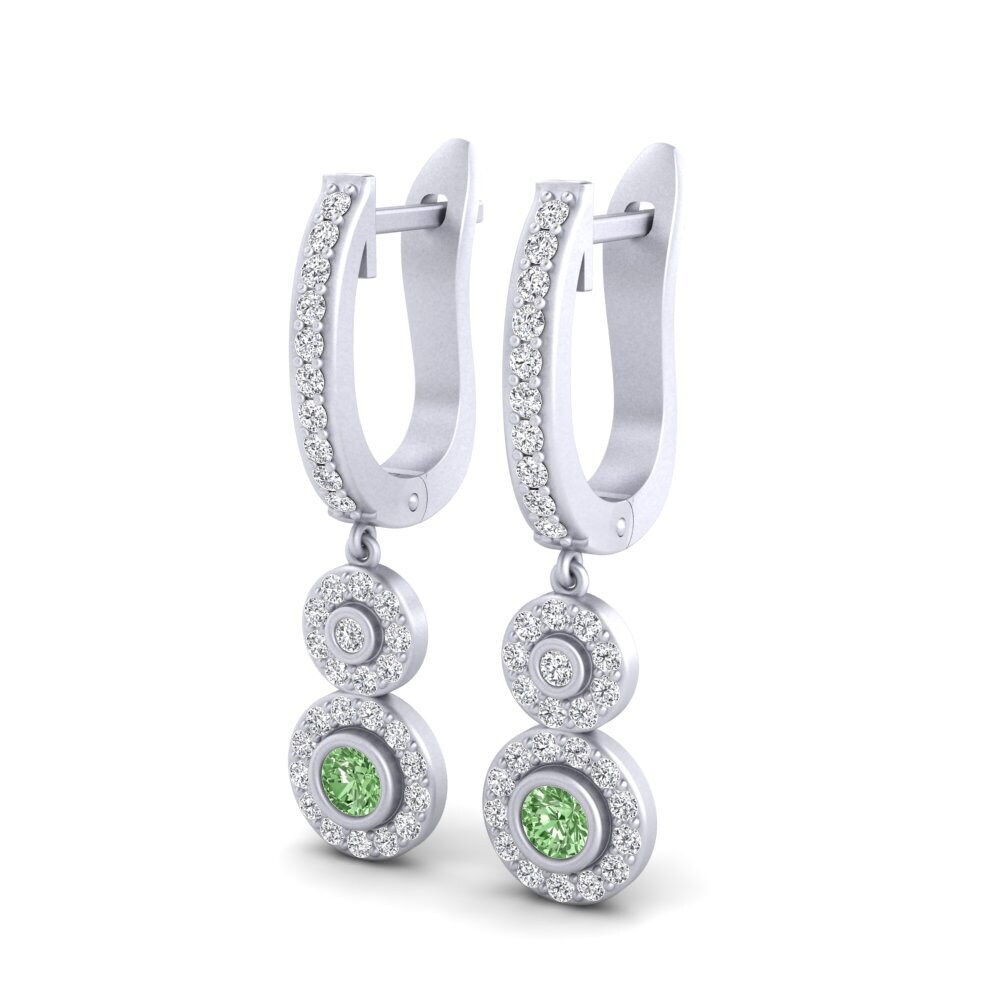 Green Diamond Women's Earring Acrostiche
