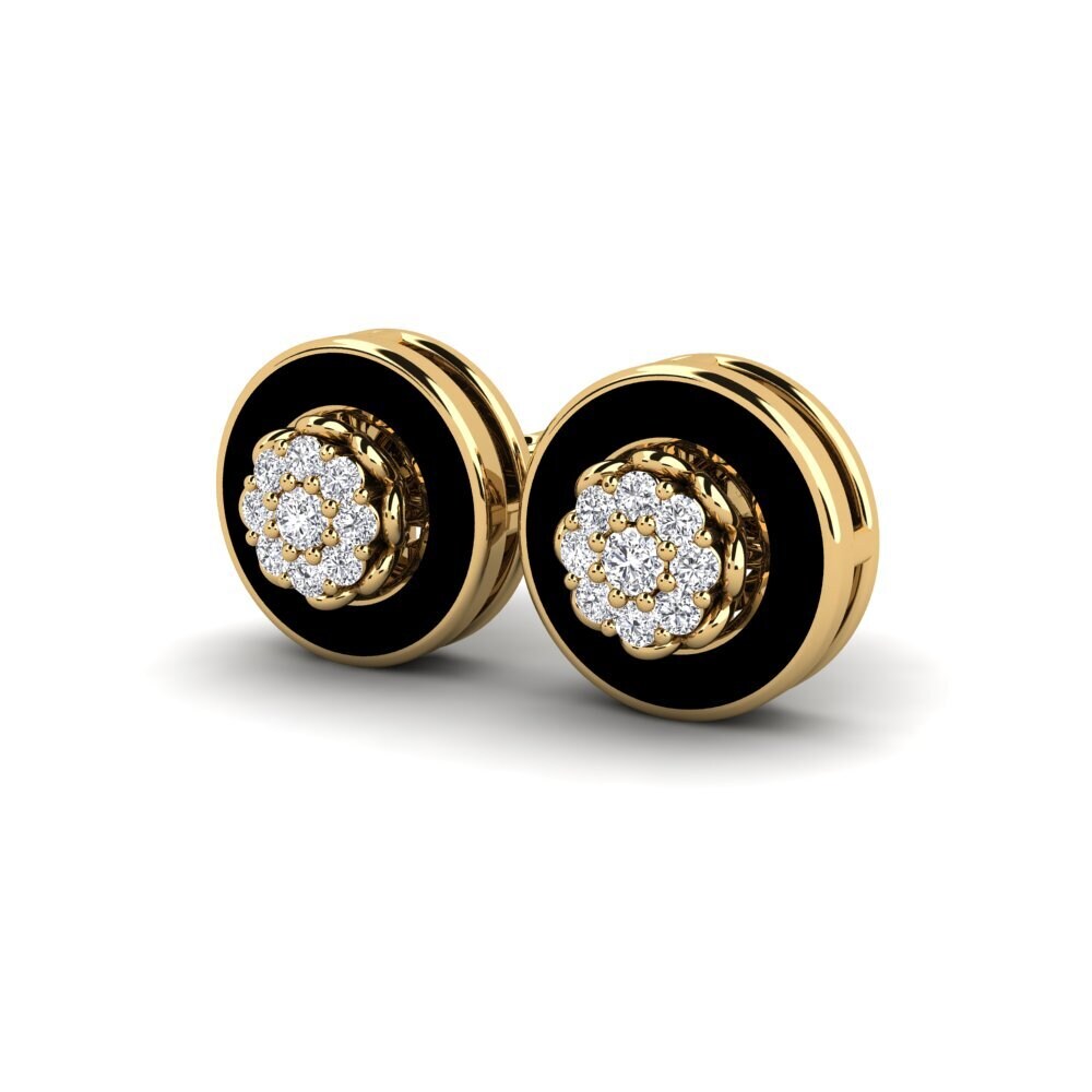 14k Oro Amarillo Pendiente de mujer Acroth