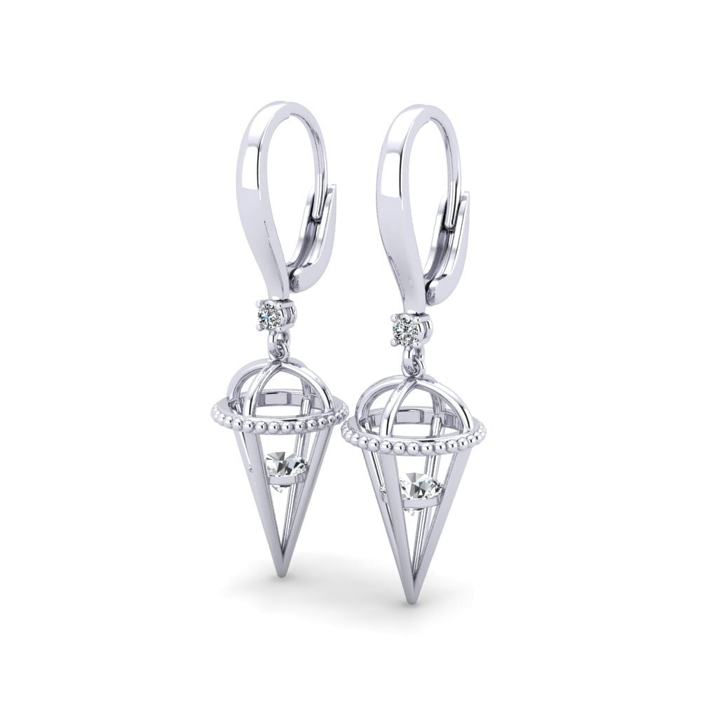 Đá Zircon Trắng Bông tai nữ Acteta