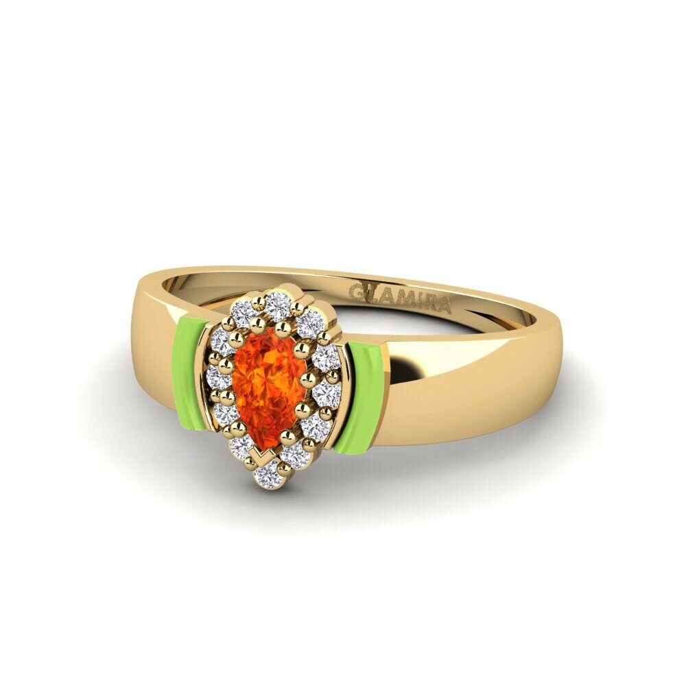 Saphir orange Anneau rose Acworth