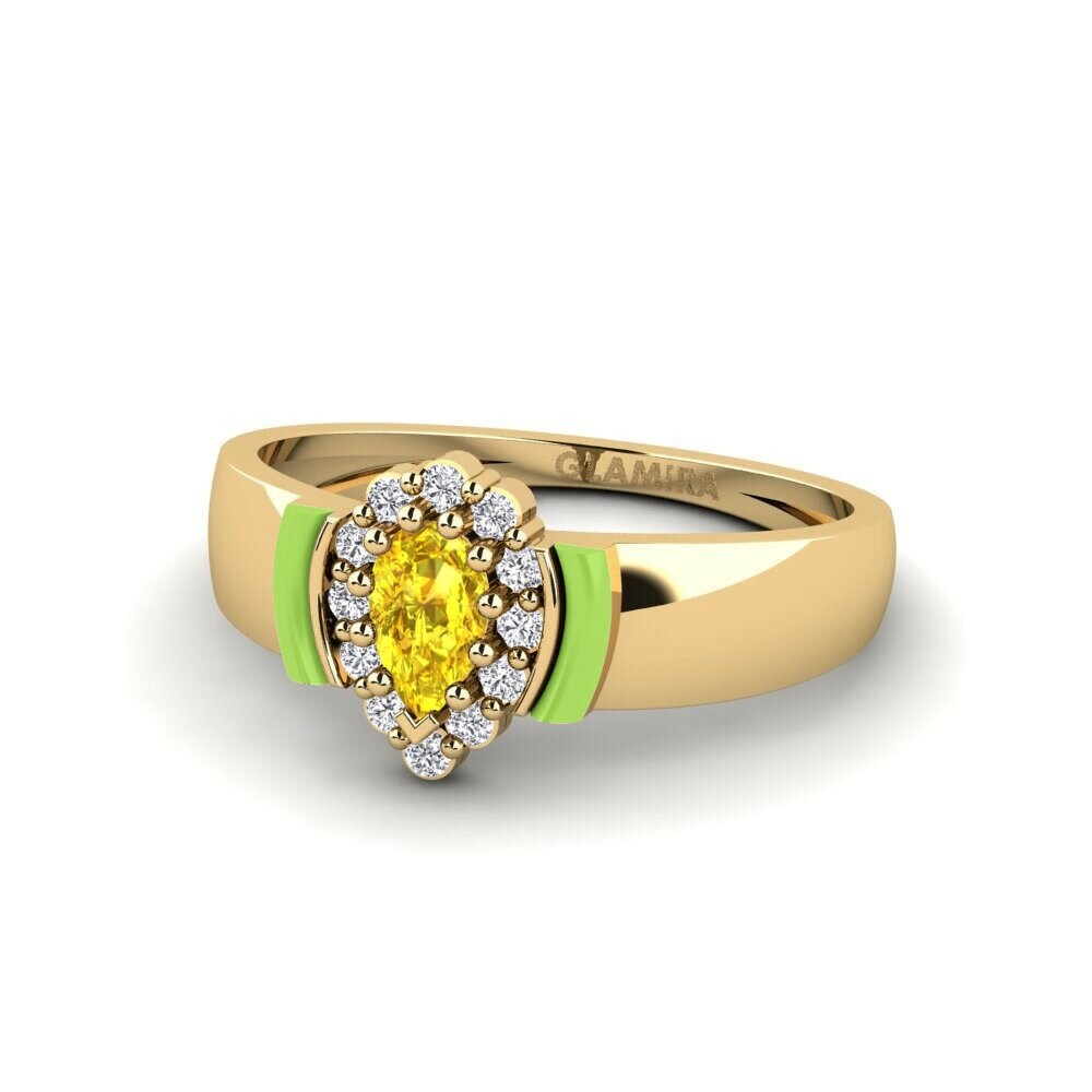 Saphir Jaune Anneau rose Acworth