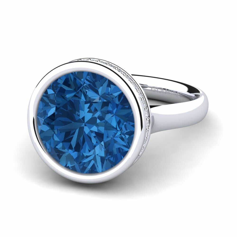Zircone Bleu Foncé Bague Adaliz
