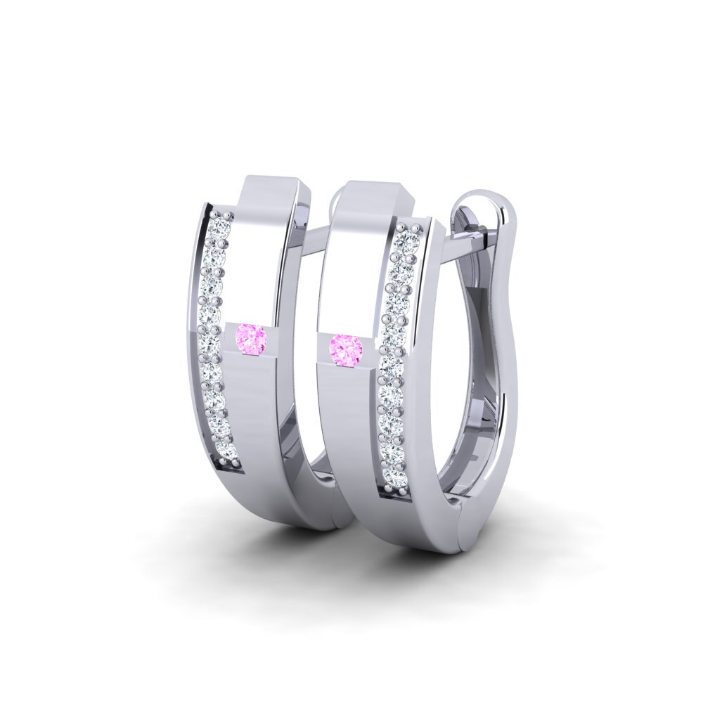 Pink Sapphire Women's Earring Adalwolfa