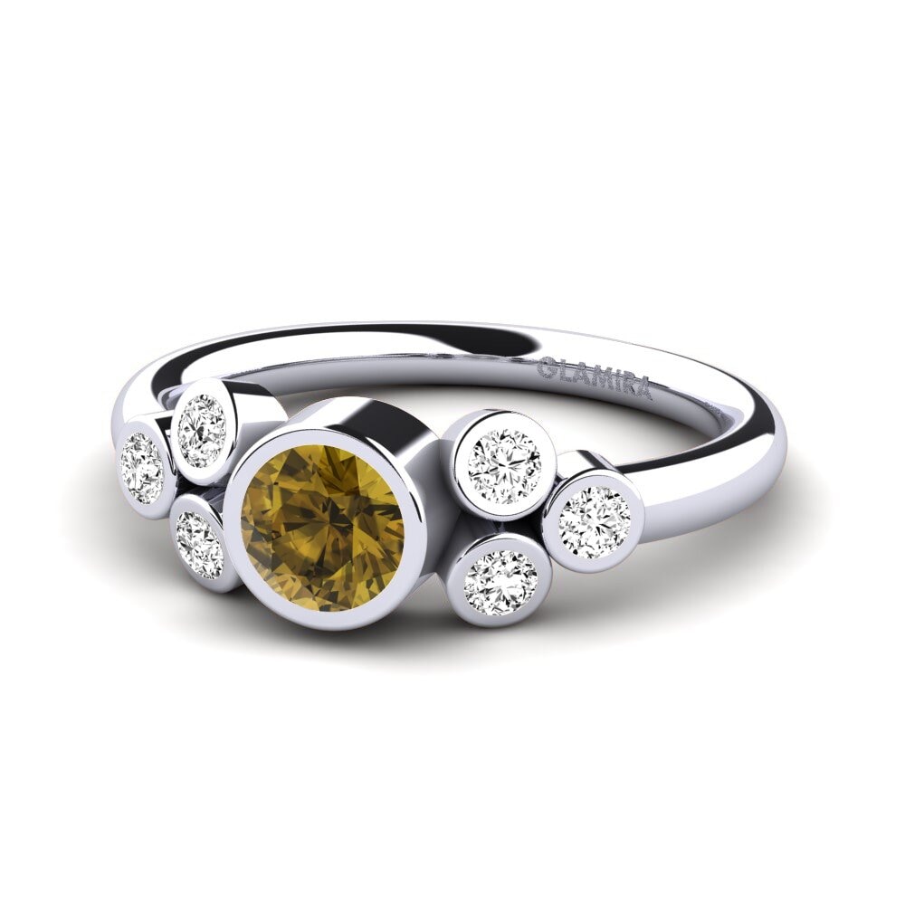 Circón Marrón Anillo de compromiso Adamaris
