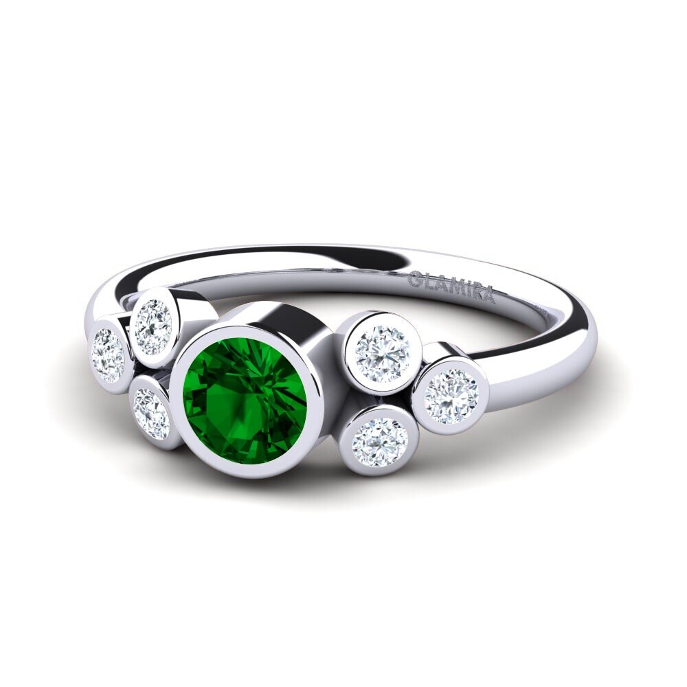 Circonita Verde Anillo de compromiso Adamaris