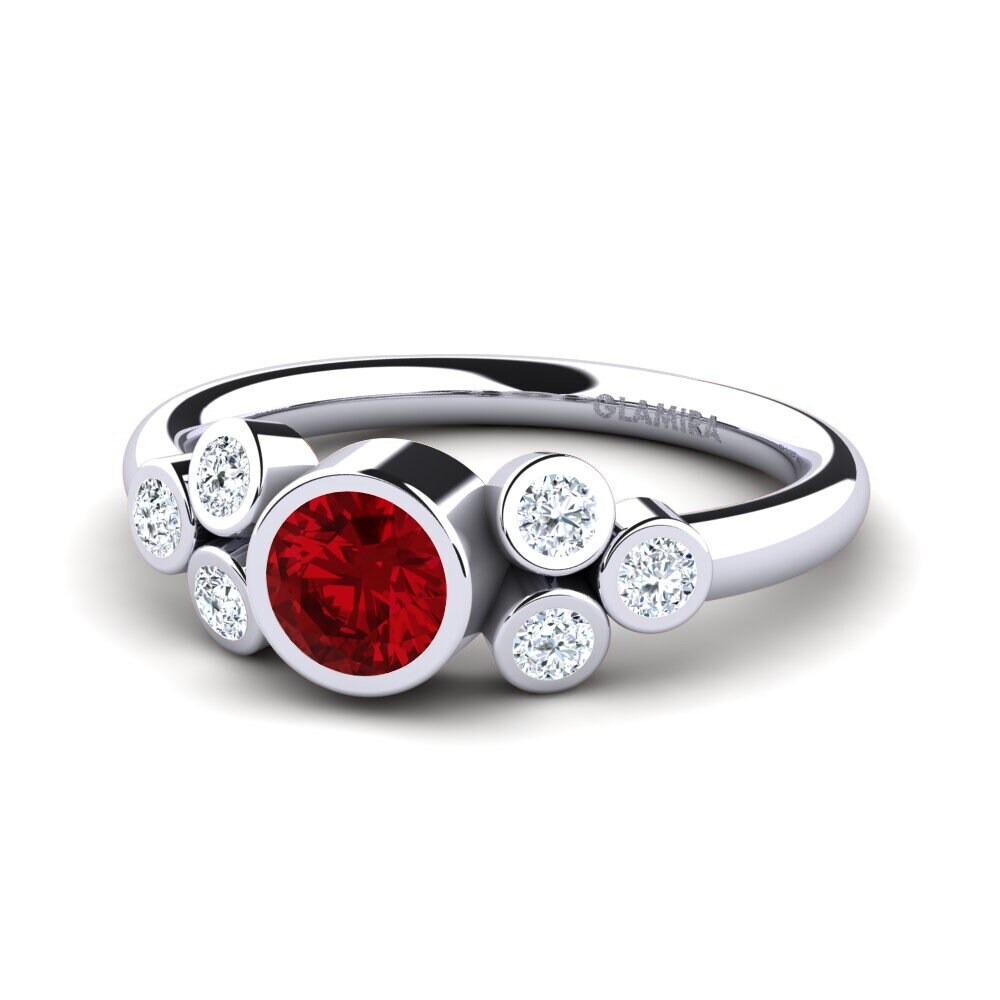 Circonita Roja Anillo de compromiso Adamaris