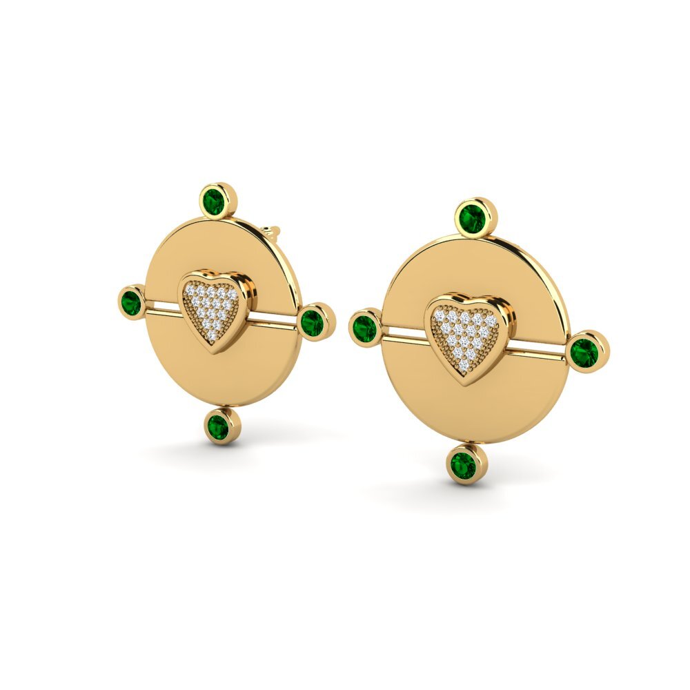 Đá Zirconia Xanh Bông tai nữ Adamic