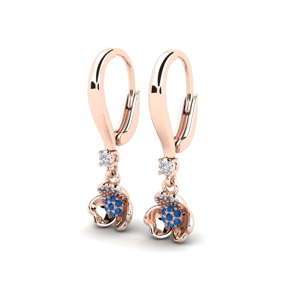 Zircone Bleu Foncé Boucle d'oreille femme Adaptability