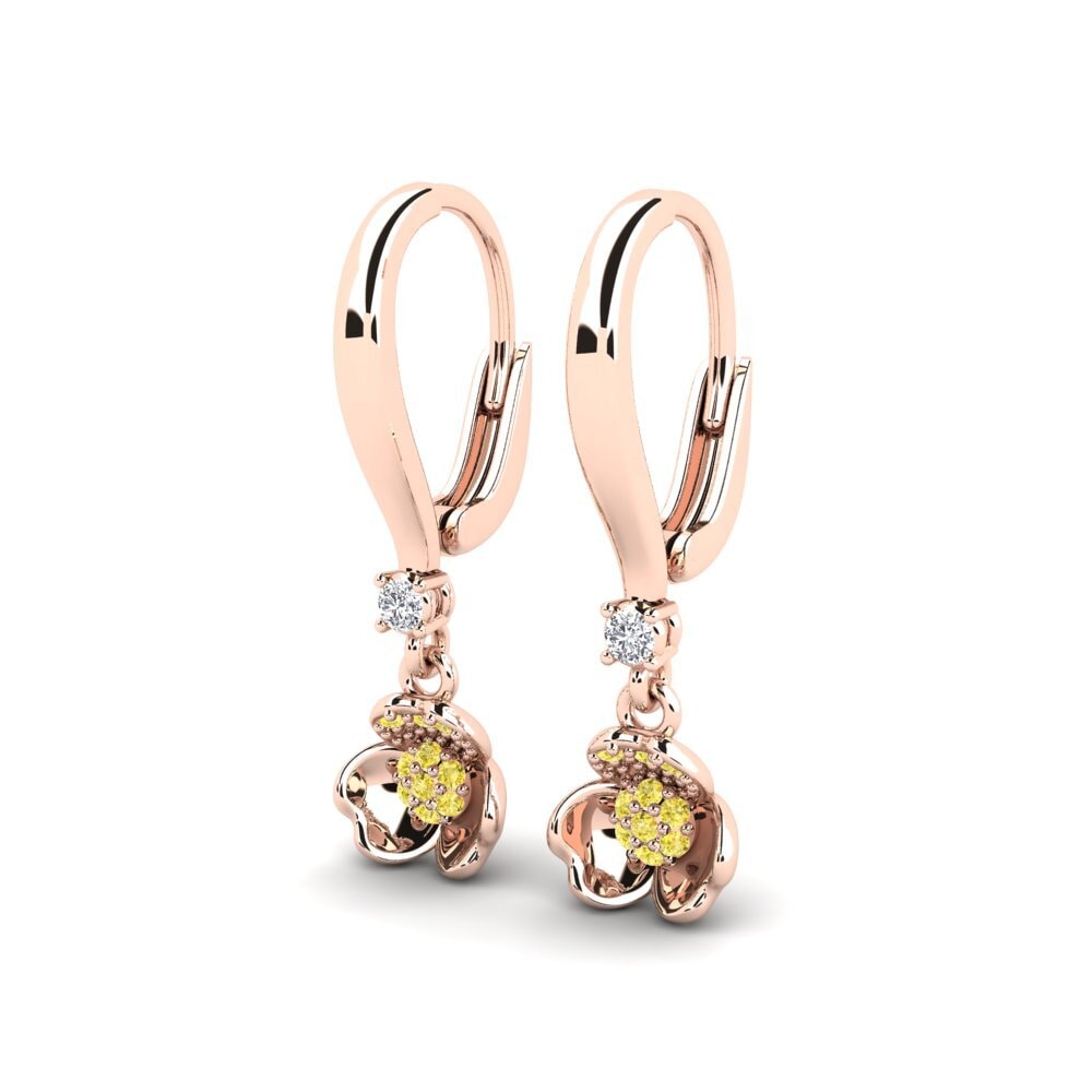 Saphir Jaune Boucle d'oreille femme Adaptability