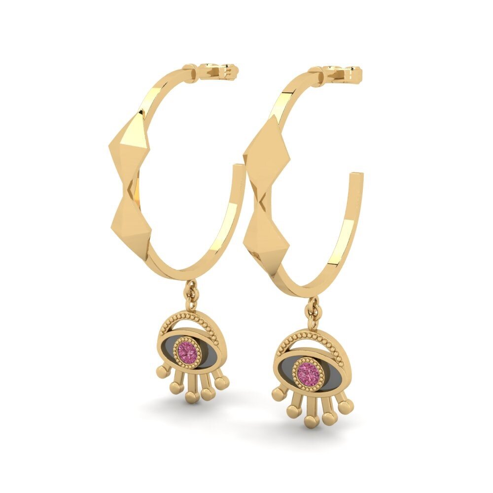 Grenat de Rhodolite Boucle d'oreille femme Adatto