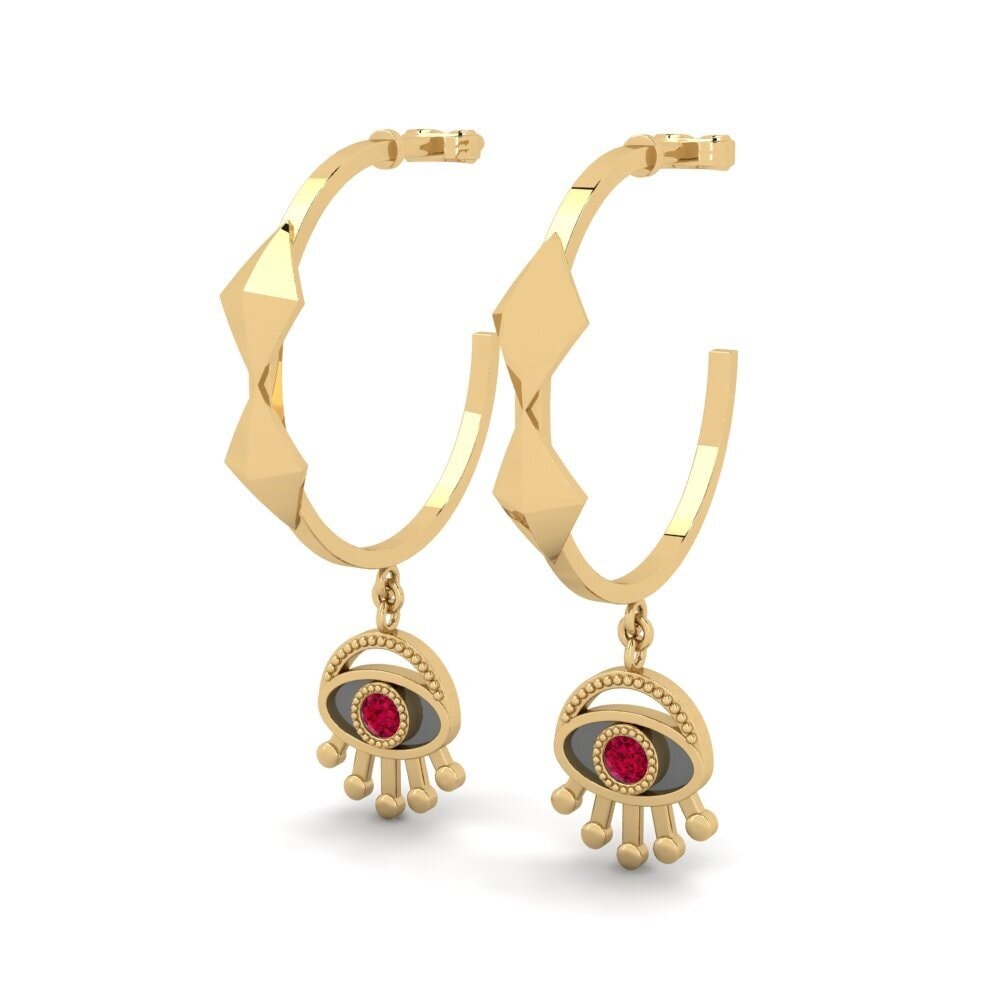 Rubis Boucle d'oreille femme Adatto