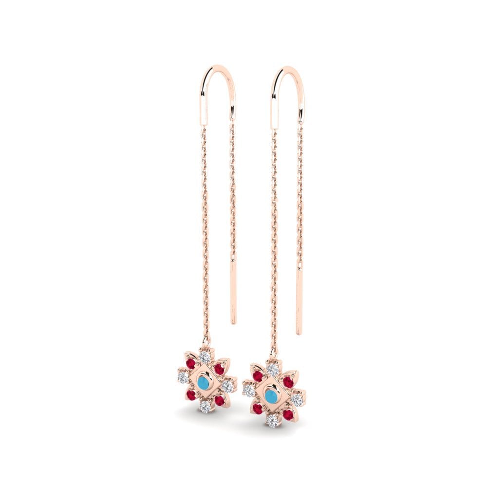 14k Rose Gold Women's Earring Adbhutam - A