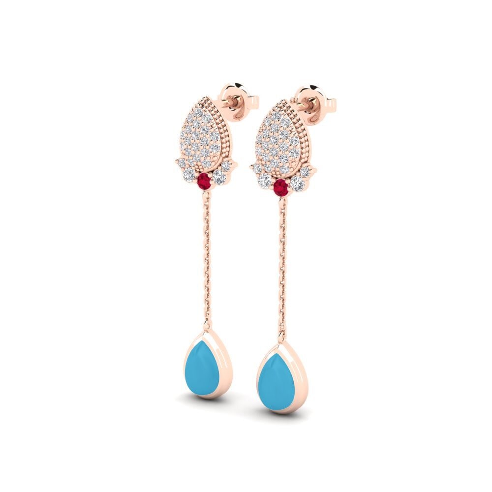 14k Rose Gold Women's Earring Addowol
