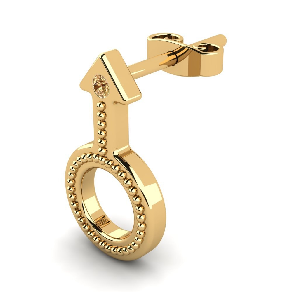 Brauner Diamant Herren-Ohrring Adeo