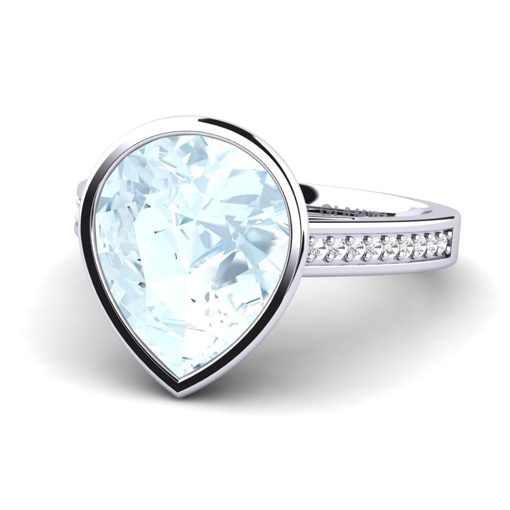 White Silver Ring Adeshia