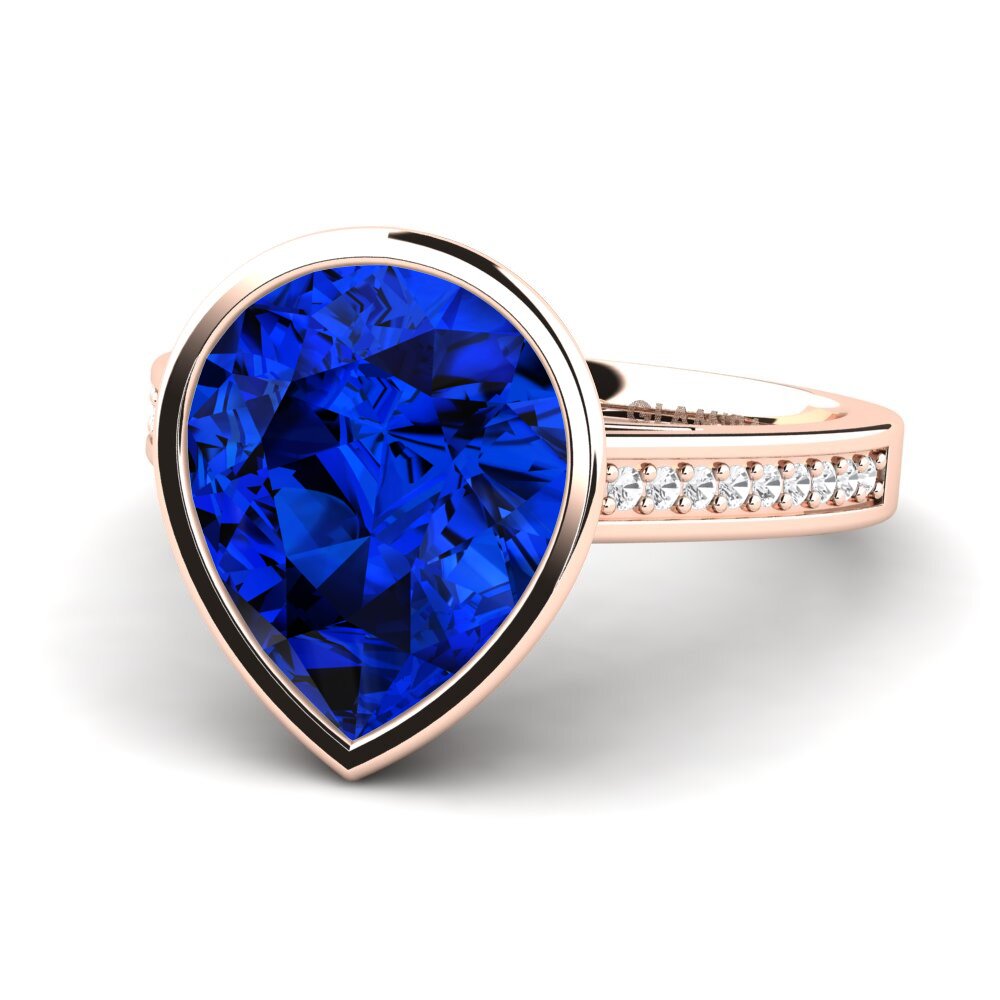 9k Rose Gold Sapphire (Lab Created) Ring Adeshia