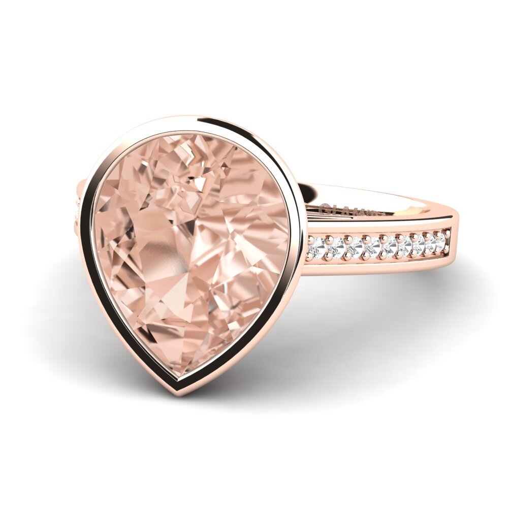 9k Rose Gold Morganite Ring Adeshia