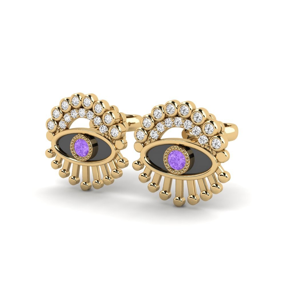 Améthyste Boucle d'oreille femme Adiacente