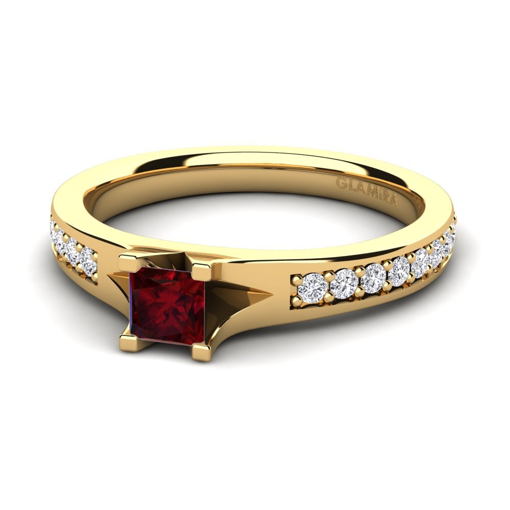 Garnet Engagement Ring Adira 0.27 crt