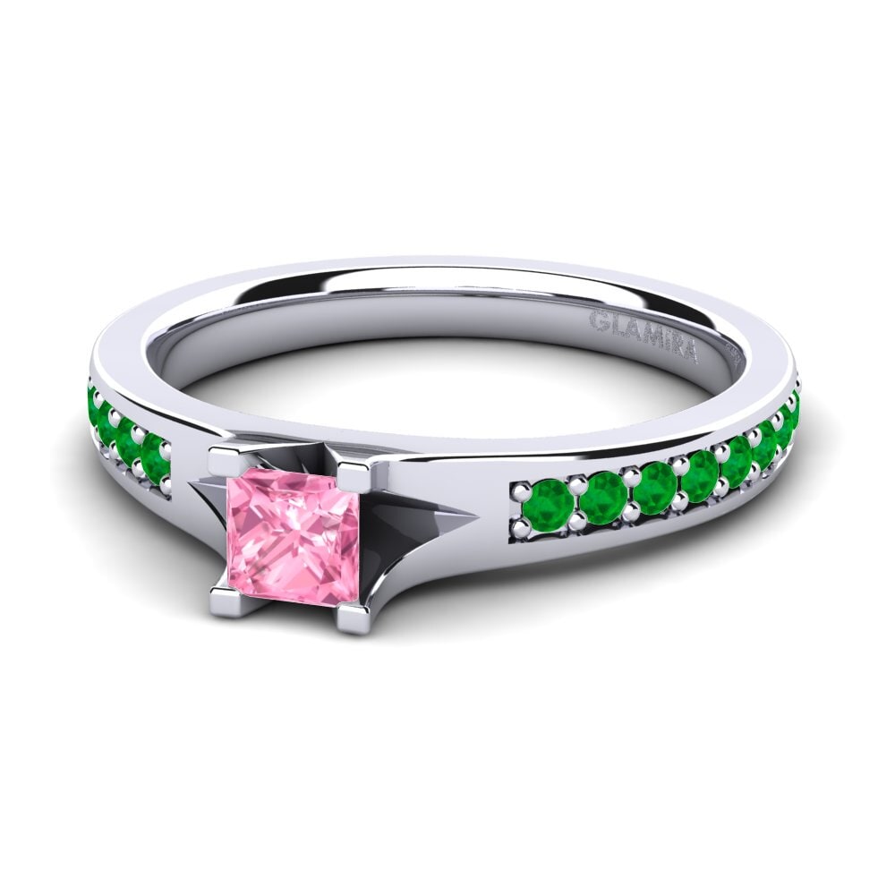 18ct White Gold Pink Sapphire Engagement Ring Adira 0.27crt