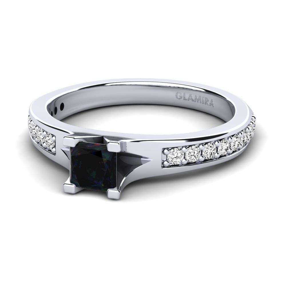 Opalo Negro Anillo de compromiso Adira