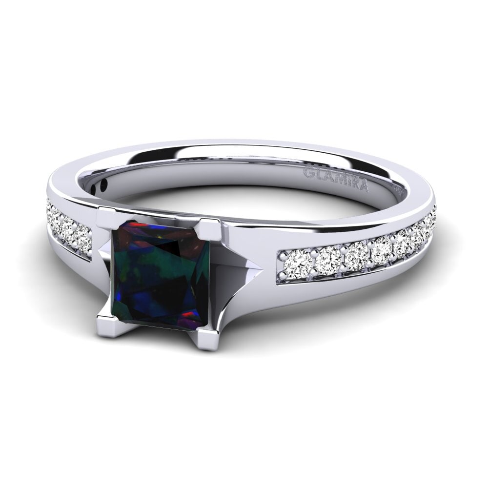 Opalo Negro Anillo de compromiso Adira 0.93crt