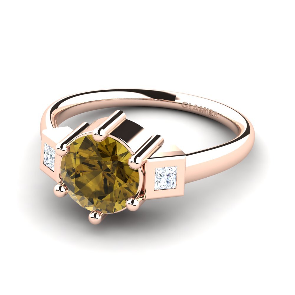 Circón Marrón Anillo de compromiso Adlina