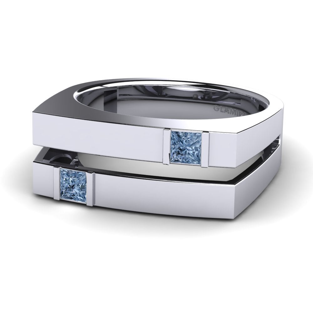 Diamant Bleu Bague pour homme Admetus