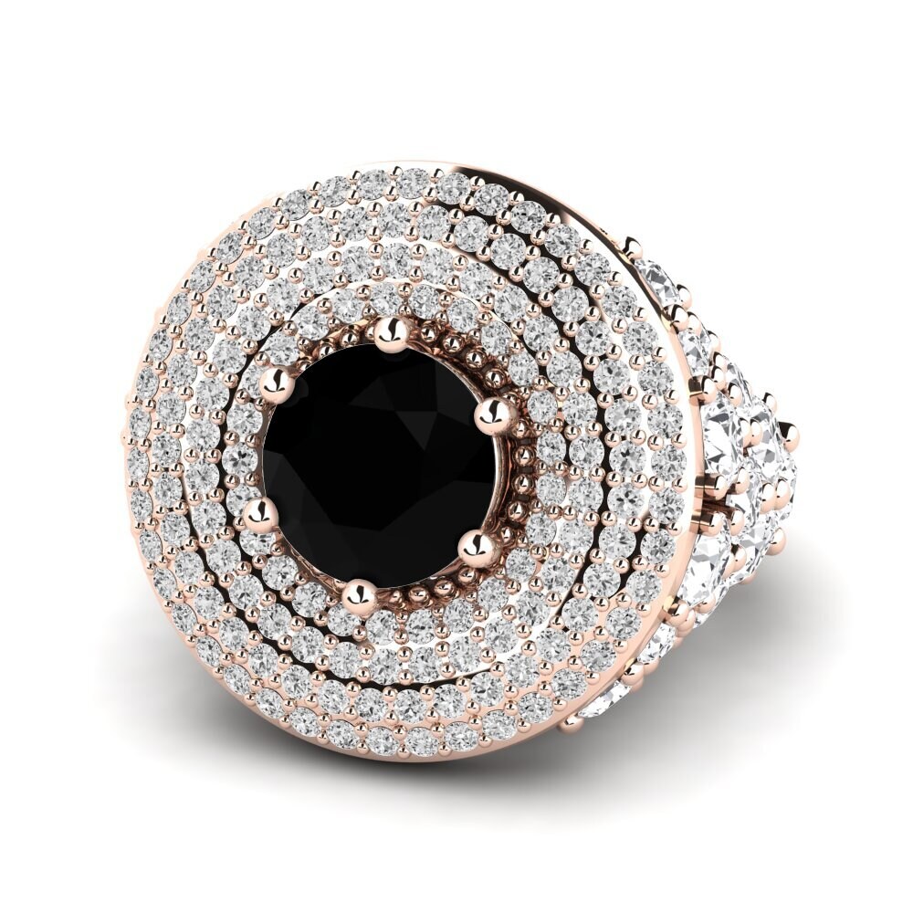 9k Rose Gold Black Onyx Ring Adoel