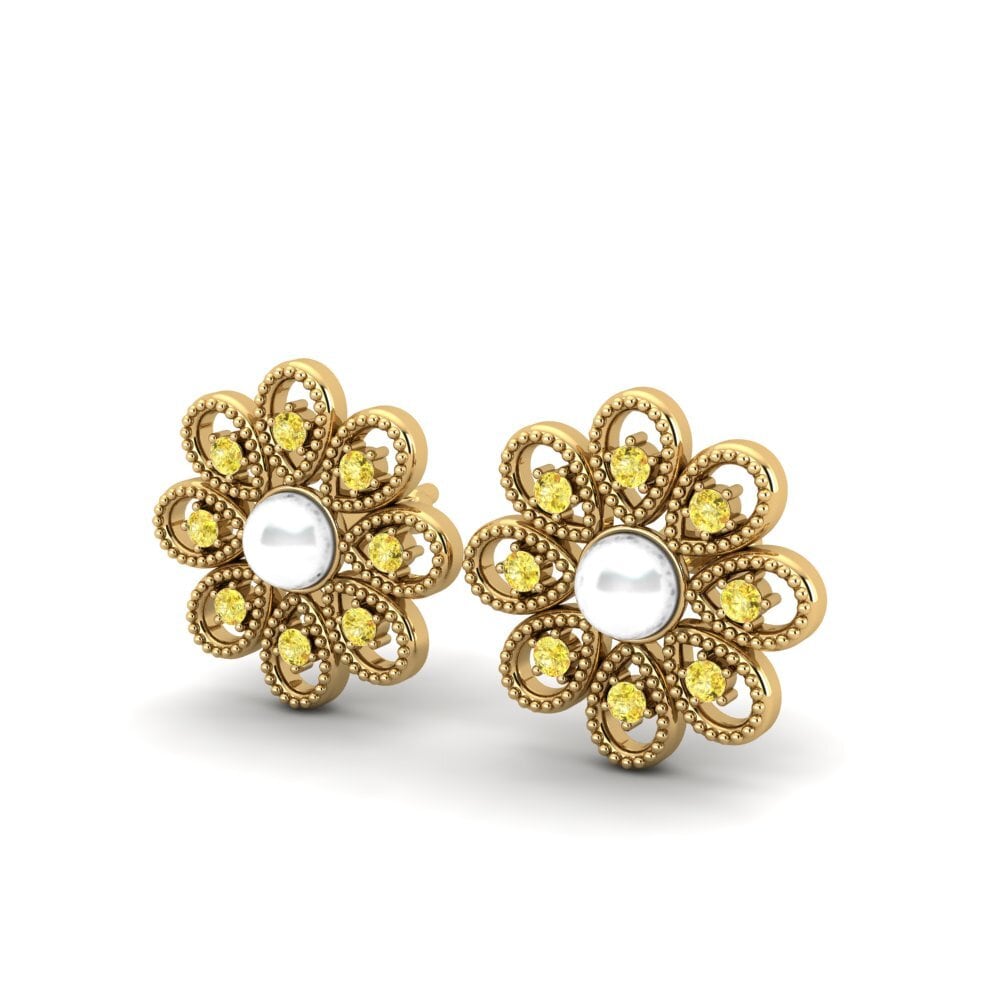 Yellow Sapphire Women's Earring Adol