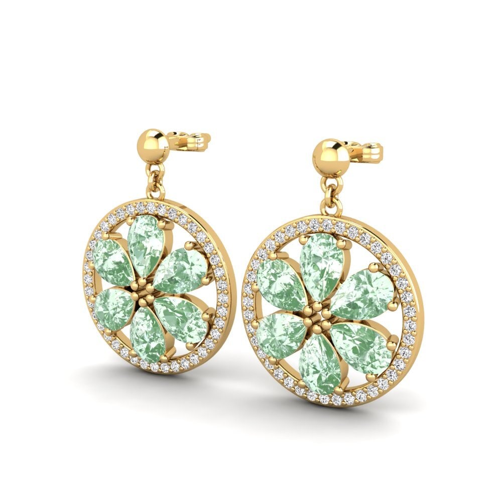 Green Amethyst Women's Earring Adroit