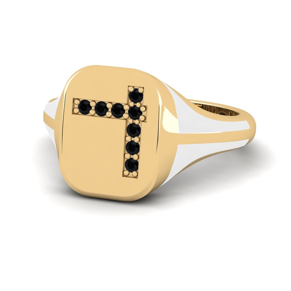 Schwarzer Diamant Pinker Ring Adronia